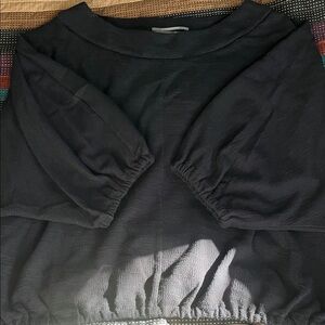 Anthropologie Charcoal Textured Blouse